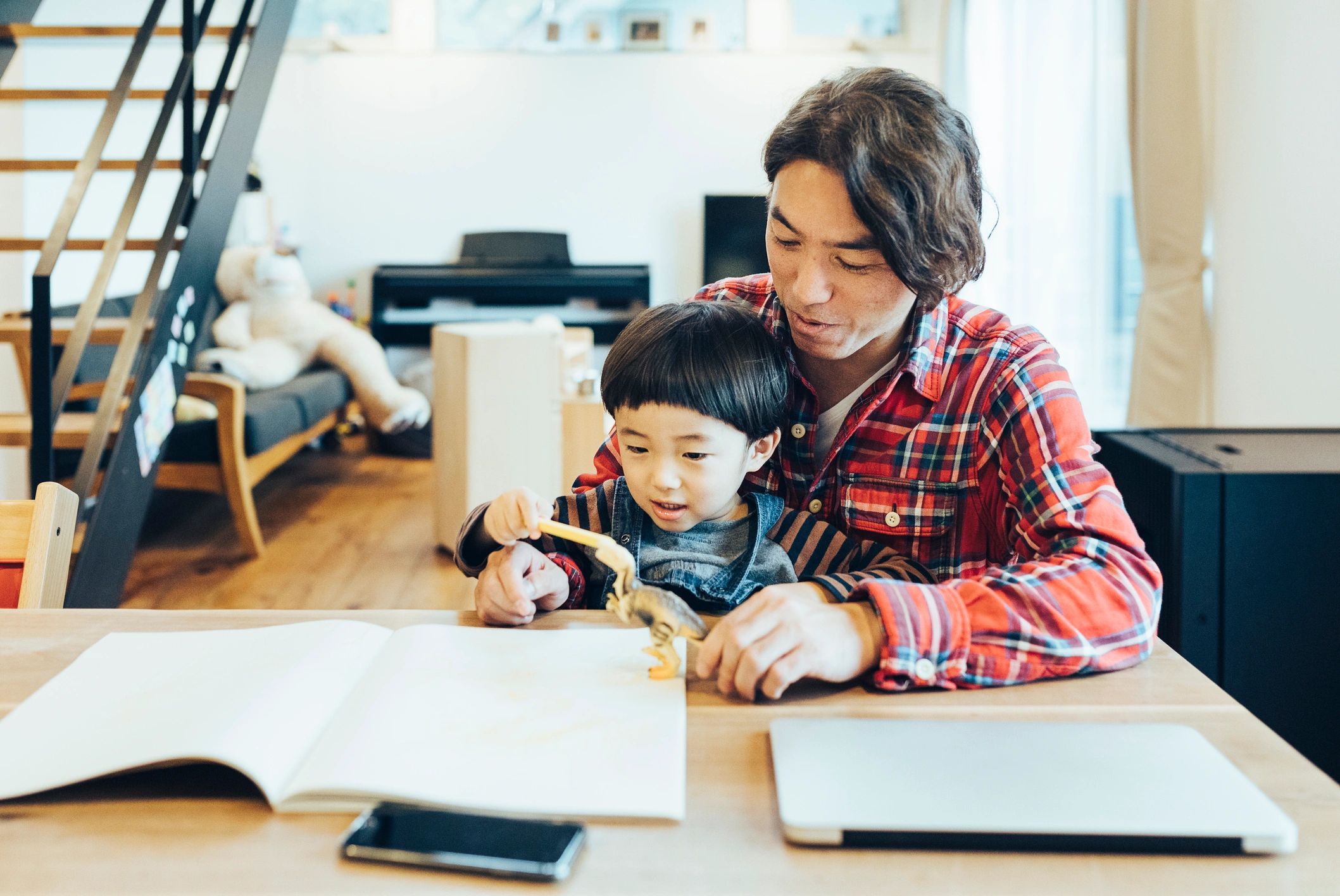 parent and child learning together
